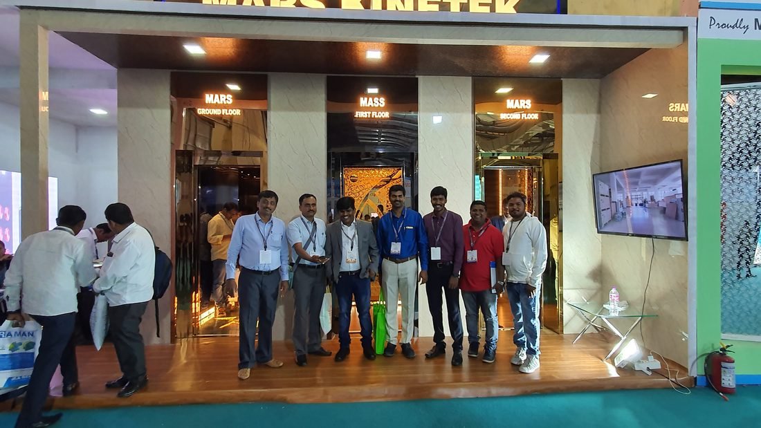 Mars Kinetek team at an exhibition booth